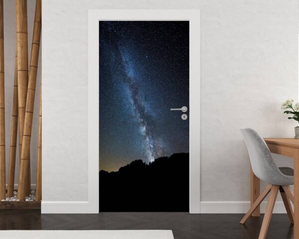 The Milky Way in The Space Door Sticker Self Adhesive Vinyl Sticker Art Décor