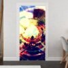 Abstract Colourful Background Door Sticker Peel & Stick Vinyl Door Wrap Art Décor