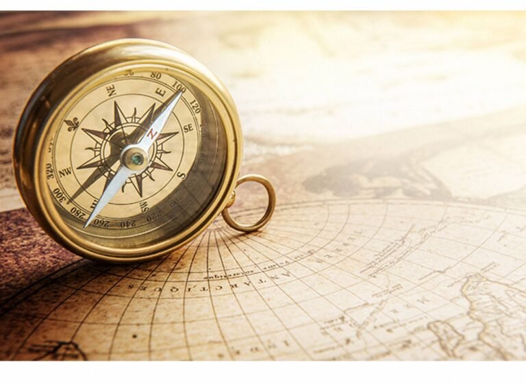 Retro Compass Map Globe Table Wrap Sticker Laminated Vinyl Cover Self-Adhesive for Desk and Tables