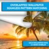 Sunset & Palma Beach View Wallpaper Photo Wall Mural Wall UV Print Decal Wall Art Décor