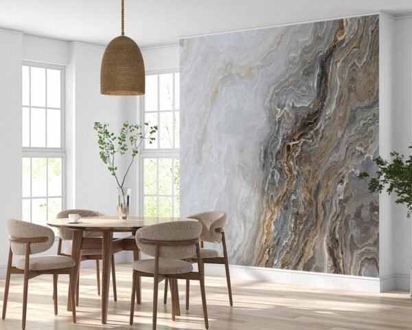 Natural Look Marble Effect Wallpaper Photo Wall Mural Wall UV Print Decal Wall Art Décor