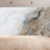 Peel and Stick Grey Wall Mural - Removable Wallpaper for Bedroom with Modern Marble Wall Design