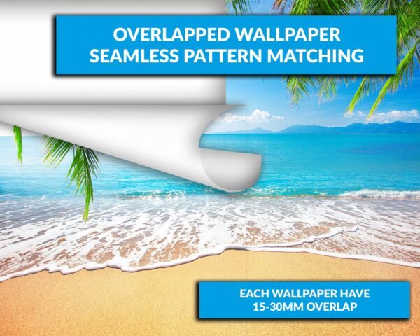 Relaxing Beach & Palma View Wallpaper Photo Wall Mural Wall UV Print Decal Wall Art Décor