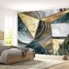 Multicolor Marble Vinyl Wallpaper - Removable Living Room Wall Decor with Stylish Marble Wall Design