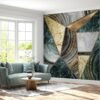 Multicolor Marble Vinyl Wallpaper - Removable Living Room Wall Decor with Stylish Marble Wall Design