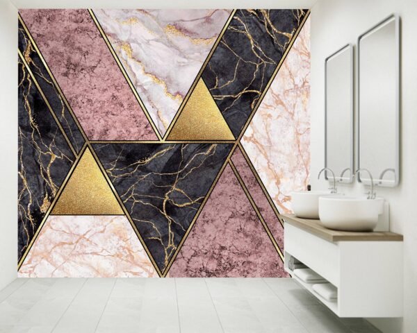 Geometric Marble Figures Wallpaper Photo Wall Mural Wall UV Print Decal Wall Art Décor