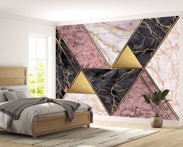 Geometric Marble Figures Wallpaper Photo Wall Mural Wall UV Print Decal Wall Art Décor