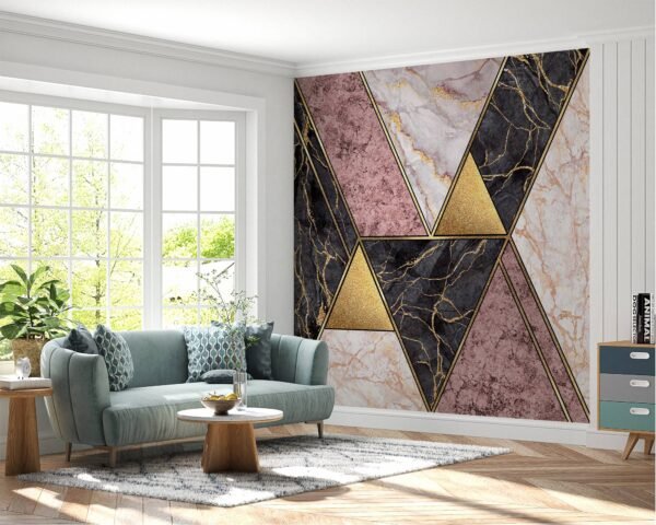 Marble Effect Peel and Stick Wallpaper - Removable Living Room Wallpaper with Stylish Wall Decoration