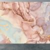 Peel and Stick Pink Marble Wallpaper - Removable Bedroom Wall Decoration with Modern Marble Design