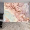 Stylish Pink Marble Wallpaper, the designer's choice for elegant corridors.