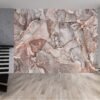 Trendsetting Hallway Wallpaper in pink marble, for a refined interior design.