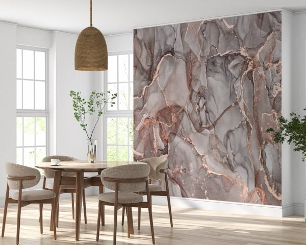 Grey Marble Wallpaper Photo Wall Mural Wall UV Print Decal Wall Art Décor