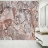 Grey Marble Vinyl Wallpaper - Removable Living Room Wall Art with Modern Marble Wall Design