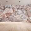 Grey Marble Vinyl Wallpaper - Removable Living Room Wall Art with Modern Marble Wall Design