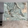 Sleek and Modern Wallpapers for bedrooms featuring grey marble elegance