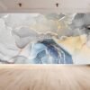 Grey and Blue Marble Wallpaper - Peel and Stick Wallpaper, Living Room Wallpaper Design, Marble Wall Design, Wall Decor, Removable Wallpaper