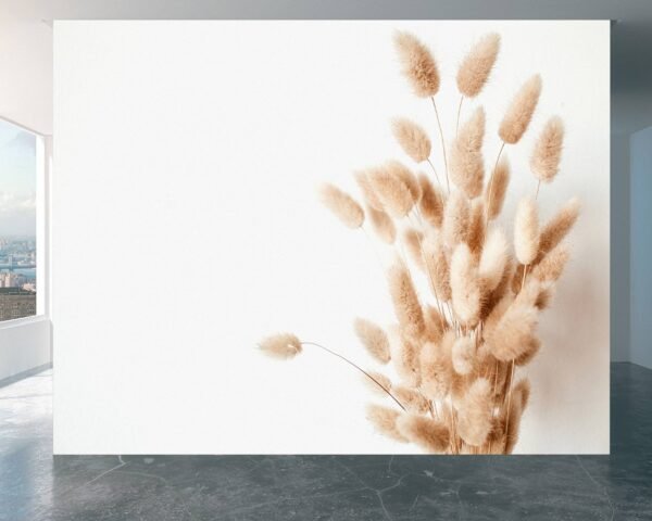 Waterproof office wall mural with gentle grass patterns.