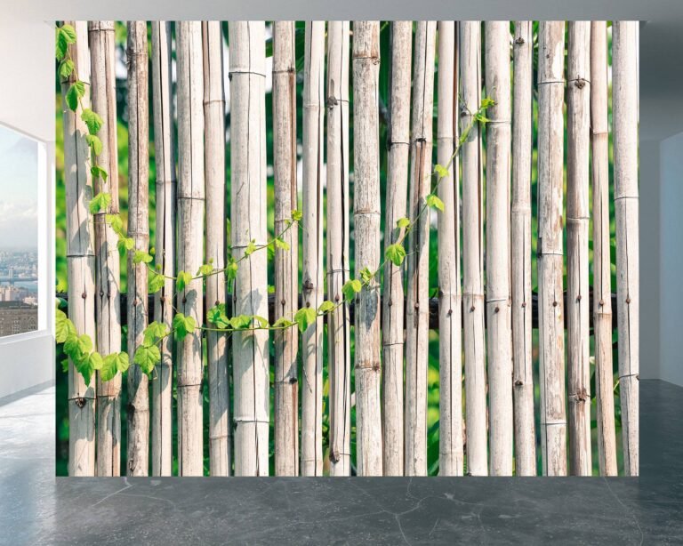 Rolled-up waterproof bamboo living room wallpaper.