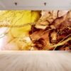 Yellow Marble Wallpaper - Self Adhesive Wallpaper, Office Wallpaper Design, Marble Wall Design, Wall Decor, Removable Wallpaper