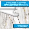 White Marble Wallpaper - Peel and Stick Wallpaper, Living Room Wall Mural, Marble Wall Design, Wall Decor, Removable Wallpaper