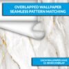 White Gold Marble Wallpaper - Self Adhesive Wallpaper, Luxurious Wall Art Marble Wall Design, Wall Decoration, Removable Wallpaper