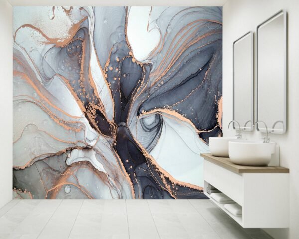 Light Grey Marble - Peel and Stick Wallpaper, Office Wall Mural, Marble Wall Design, Wall Decor, Removable Wallpaper