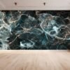 Dark Blue Marble Wallpaper - Peel and Stick Wallpaper, Bedroom Wallpaper, Marble Wall Design, Wall Decoration, Removable Wallpaper