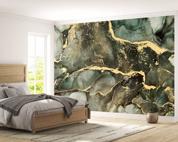 Amazing green Marble Wallpaper Photo Wall Mural Wall UV Print Decal Wall Art Décor