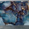 Wallpaper Marble Blue - Peel and Stick Wallpaper, Wallpaper for Living Room, Marble Wall Design, Wall Decoration, Removable Wallpaper