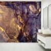 Dark Purple Marble Wallpaper - Peel and Stick Wallpaper, Office Wallpaper, Marble Wall Design, Wall Decoration, Removable Wallpaper