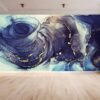 Purple Blue Marble Wallpaper - Self Adhesive Wallpaper, Wall Office Decor, Marble Wall Design, Wall Decor, Removable Wallpaper