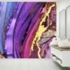 Violet Marble Wallpaper - Vinyl Wallpaper, Office Wallpaper Design, Marble Wall Design, Wall Decor, Removable Wallpaper