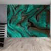 Dark Green Marble Wallpaper - Peel and Stick Wallpaper, Living Room Wall Mural, Marble Wall Design, Wall Decor, Removable Wallpaper