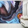 Turquoise Marble Wallpaper - Self Adhesive Wallpaper, Bedroom Wallpaper, Marble Wall Design, Wall Decoration, Removable Wallpaper