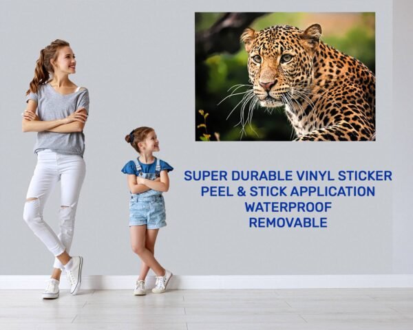 Amotekun Animal - Self Adhesive Wall Sticker, Animal Wall Decal, Bedroom Wall Sticker, Removable Vinyl, Wall Decoration