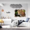 Amotekun Animal - Self Adhesive Wall Sticker, Animal Wall Decal, Bedroom Wall Sticker, Removable Vinyl, Wall Decoration