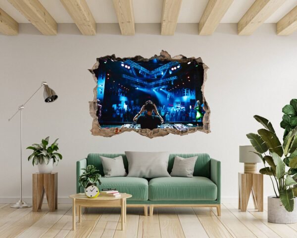 Guitar Wall Sticker - Music Wall Decal, Self Adhesive Wall Sticker, Living Room Wall Decor, Wall Decor Music, Removable Wall Sticker, Bedroom Wall Art