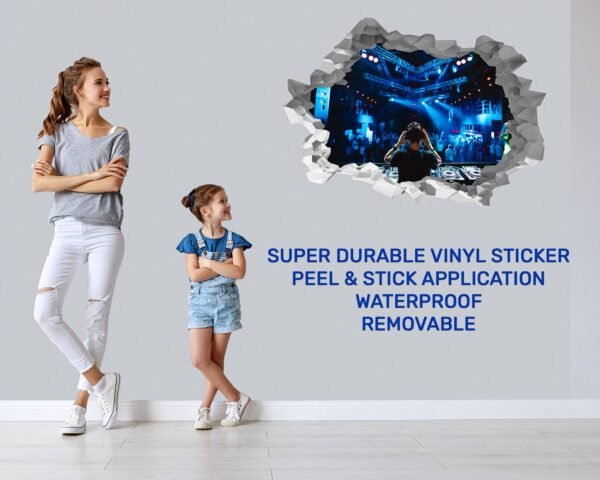 Guitar Wall Sticker - Music Wall Decal, Self Adhesive Wall Sticker, Living Room Wall Decor, Wall Decor Music, Removable Wall Sticker, Bedroom Wall Art