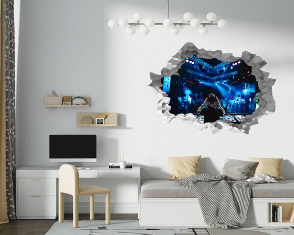 Guitar Wall Sticker - Music Wall Decal, Self Adhesive Wall Sticker, Living Room Wall Decor, Wall Decor Music, Removable Wall Sticker, Bedroom Wall Art