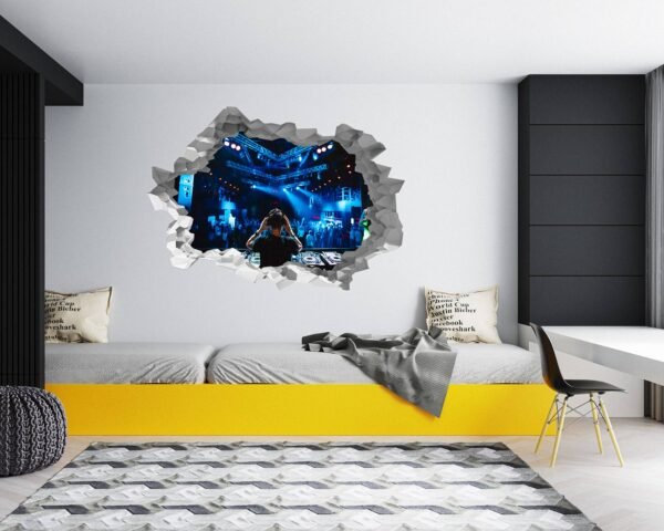 Guitar Wall Sticker - Music Wall Decal, Self Adhesive Wall Sticker, Living Room Wall Decor, Wall Decor Music, Removable Wall Sticker, Bedroom Wall Art