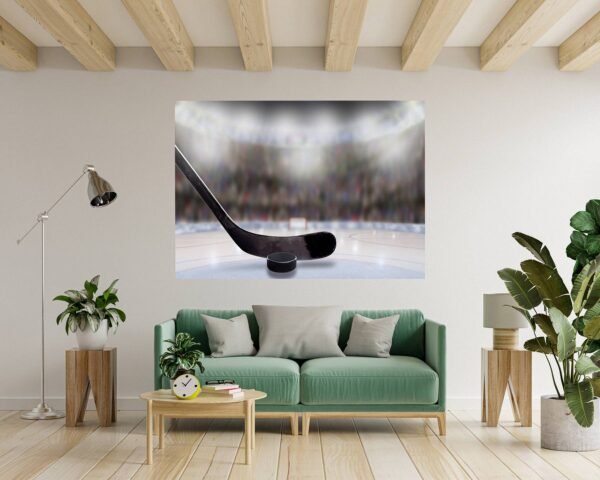 Hockey Wall Décor - Wall Decal Sport, Bedroom Wall Art, Peel and Stick, Sport Wall Decor, Vinyl Decal, Wall Decoration