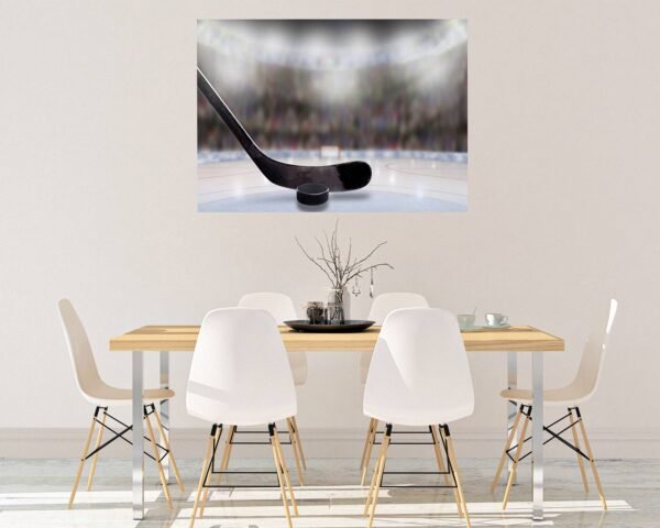 Hockey Wall Décor - Wall Decal Sport, Bedroom Wall Art, Peel and Stick, Sport Wall Decor, Vinyl Decal, Wall Decoration