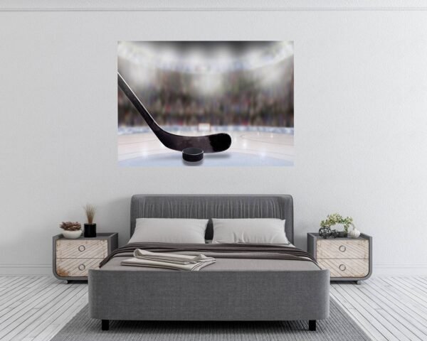 Hockey Wall Décor - Wall Decal Sport, Bedroom Wall Art, Peel and Stick, Sport Wall Decor, Vinyl Decal, Wall Decoration