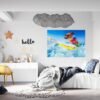 Dog Wall Decal - Self Adhesive Wall Decal, Animal Wall Decal, Bedroom Wall Sticker, Removable Vinyl, Wall Decoration