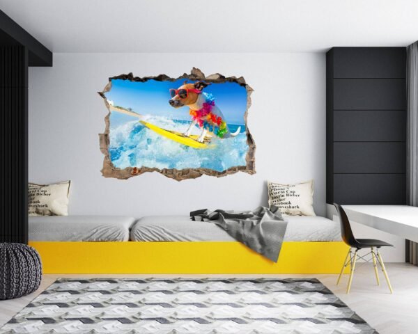 Dog Wall Decal - Self Adhesive Wall Decal, Animal Wall Decal, Bedroom Wall Sticker, Removable Vinyl, Wall Decoration