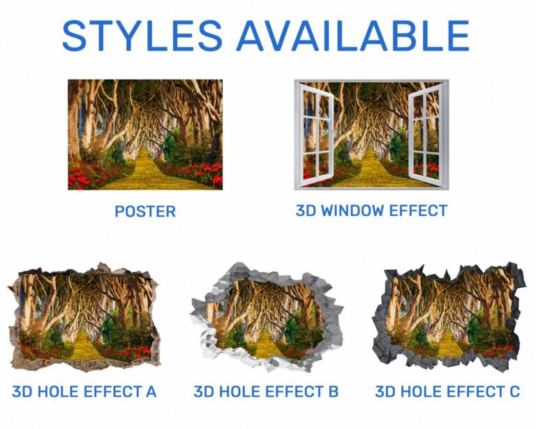 Wall Forest Mural - Self Adhesive Wall Sticker, Vinyl Wall Decal ,Nature Wall Sticker, Wall Decor for Bedroom, Easy To apply, Wall Decor, Living Room Wall Sticker