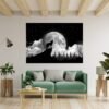 Wolf Wall Decal - Self Adhesive Wall Decal, Animal Wall Decal, Bedroom Wall Sticker, Removable Vinyl, Wall Decor