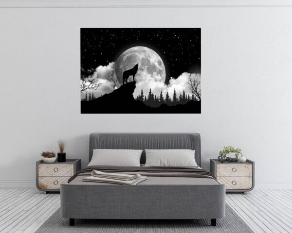 Wolf Wall Decal - Self Adhesive Wall Decal, Animal Wall Decal, Bedroom Wall Sticker, Removable Vinyl, Wall Decor