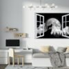 Wolf Wall Decal - Self Adhesive Wall Decal, Animal Wall Decal, Bedroom Wall Sticker, Removable Vinyl, Wall Decor