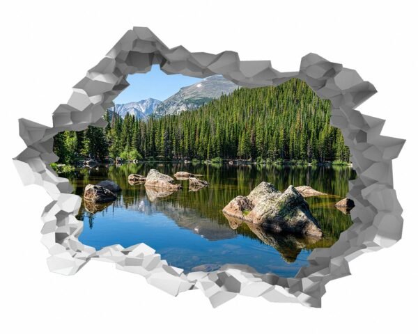 Wall Sticker Mountain - Self Adhesive Wall Sticker, Vinyl Wall Decal ,Nature Wall Decal, Wall Decor for Bedroom, Easy To apply, Wall Decor, Living Room Wall Sticker